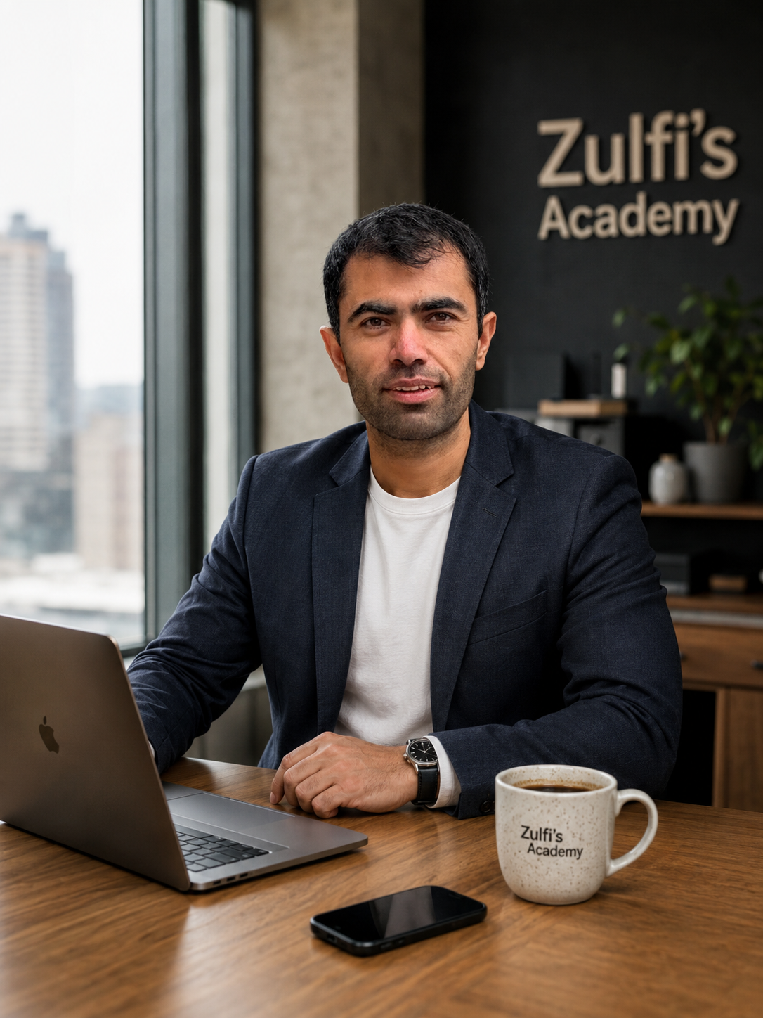 Zulfi working at his desk